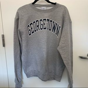 Grey Georgetown Champion Crewneck